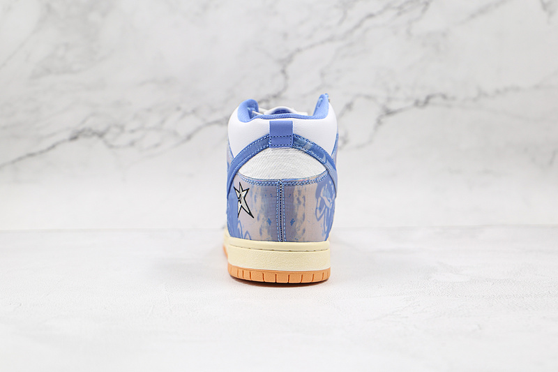 carpet company x nike dunk high white royal pulse